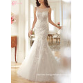 OEM Suzhou barato magnífico Ivory Sweetheart escote Sexy vestido de novia de la sirena vestido nupcial